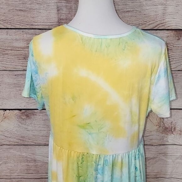 NWOT Riah Fashion Tiered Tie Dye Dress Size Large‎ - Picture 10 of 14